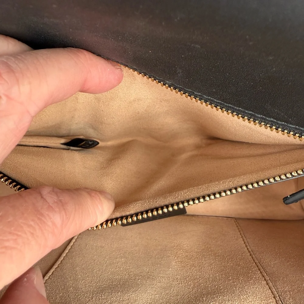 Gucci Sylvie Red and Black Crossbody Bag with Gold Chain - Picture 9 of 9